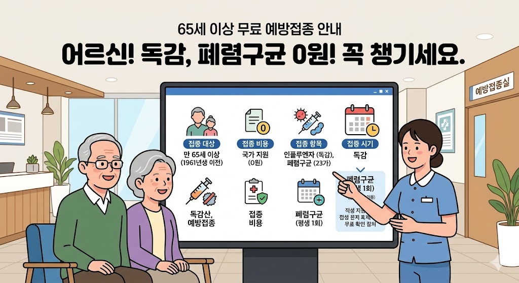 65세 이상이라면 공짜! 2026년 꼭 맞아야 할 무료 예방접종 3가지