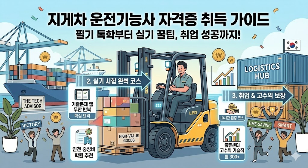 노후 준비 끝? 월 300 이상 고수익 기술직, 지게차 자격증 현실 후기