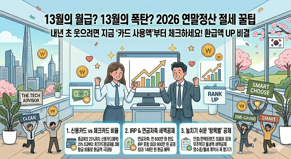 13월의 월급? 13월의 폭탄? 2026 연말정산 지금부터 준비하는 절세 꿀팁